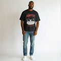Men's Black Manifest Graphic Oversized T-Shirt