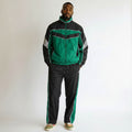 Men's Two-Piece Tracksuit Set - Green & Black