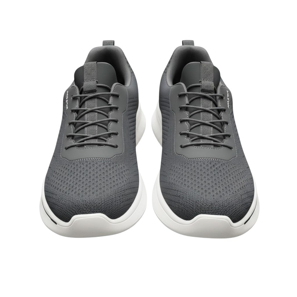 Men's Charcoal Grey Knit Lace-Up High-Top Sneaker