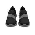 Men's All-Black Elastic Strap Slip-On Sneaker