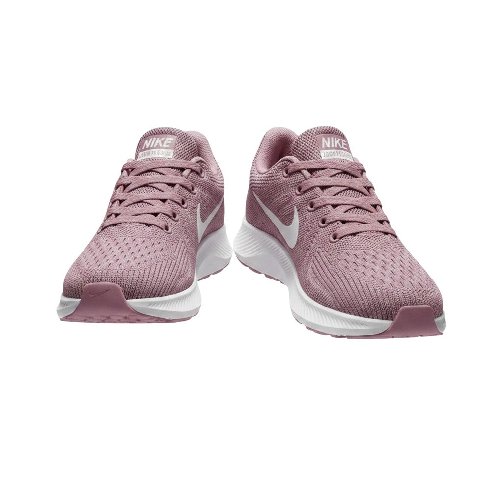 Women's Dusty Pink Quilted Mesh Lace-Up Running Sneaker