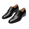 Men's Black Calfskin Lace-Up Oxford Dress Shoes with Red Sole