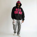 404 Grind Zip-Up Hoodie – Black