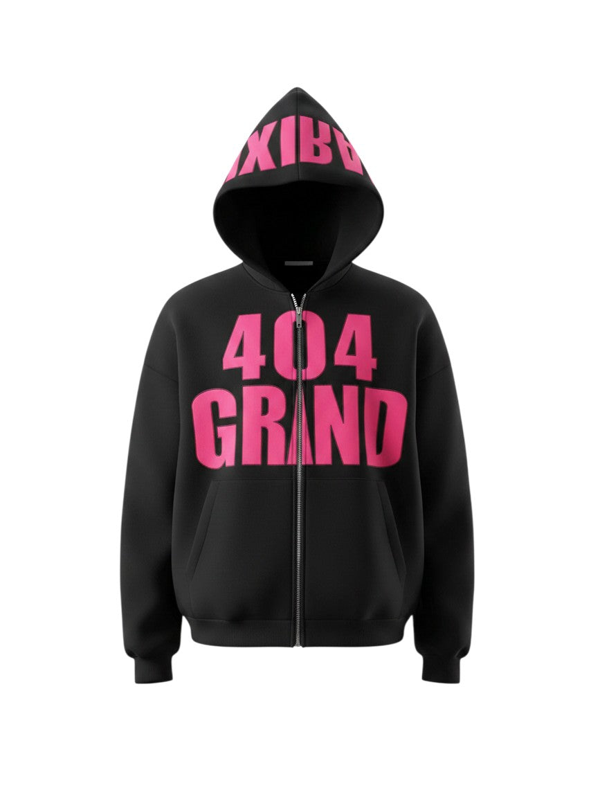 404 Grind Zip-Up Hoodie – Black