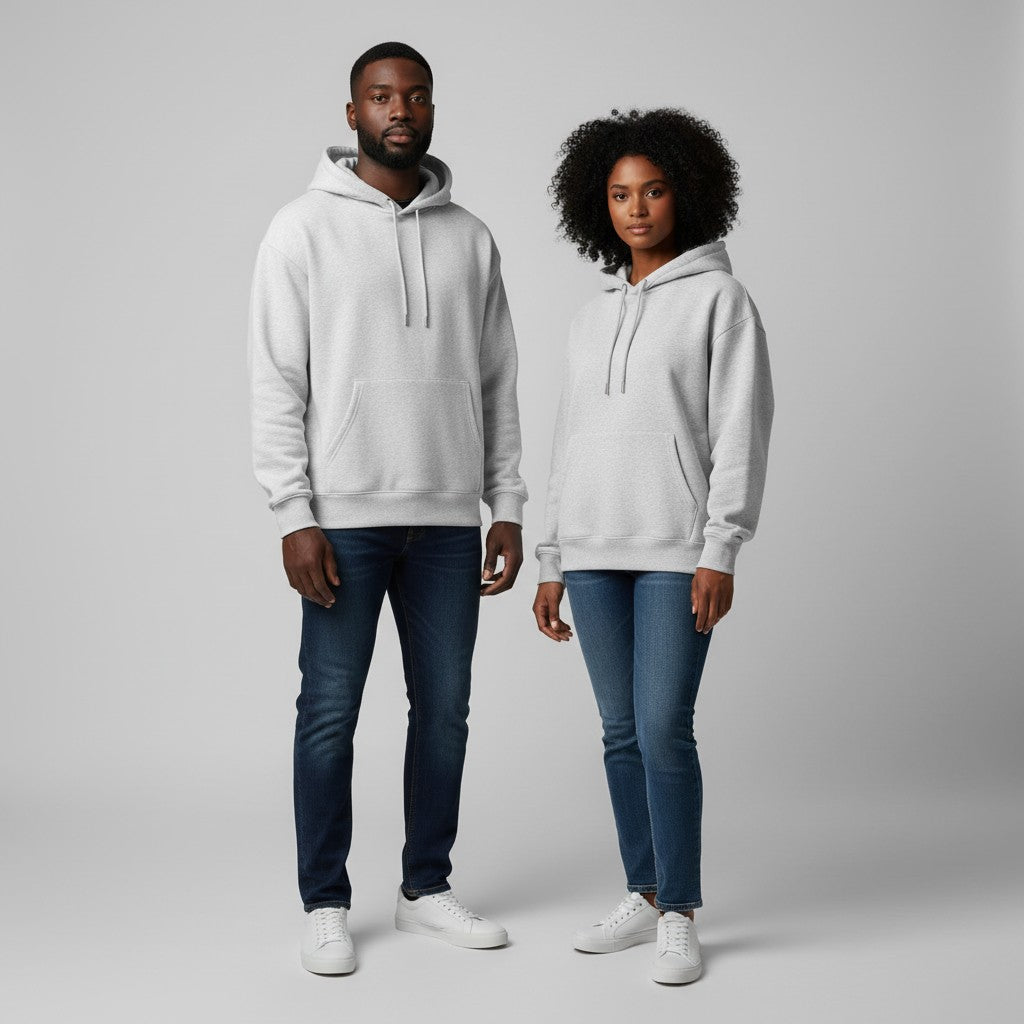 Plain Oversized Pullover Hoodie – White