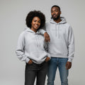 Tonal Script Pullover Hoodie – Grey Marl