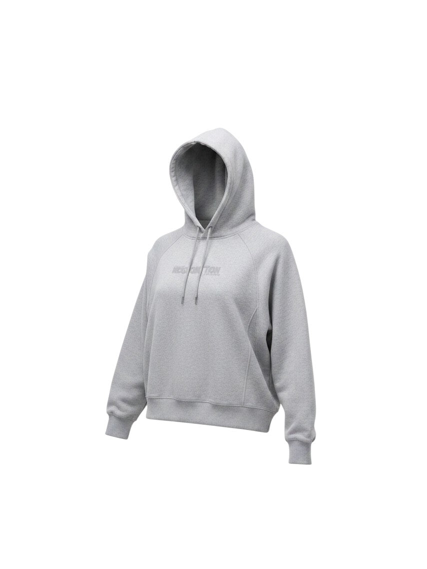 Tonal Script Pullover Hoodie – Grey Marl