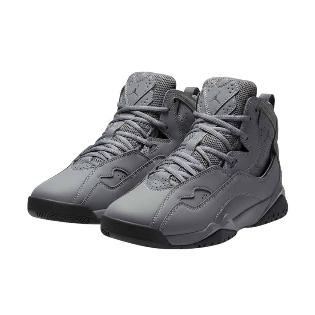 Men's Tonal Grey High-Top Retro Basketball Sneakers