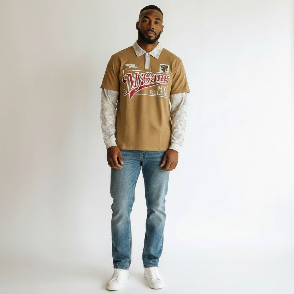 My rules Long Sleeve polo tee