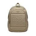 Sand Canvas Embossed Star Boy Unisex School Backpack