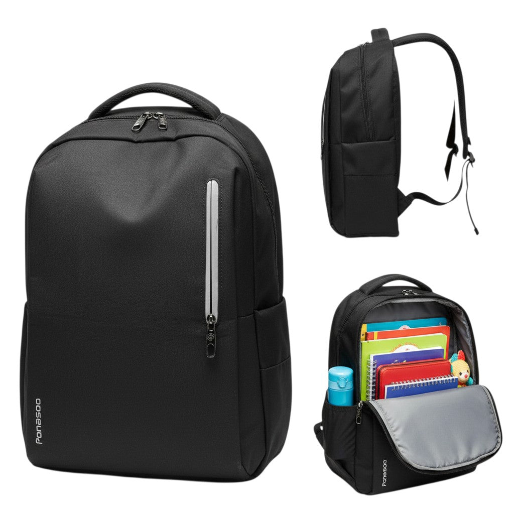 Charcoal Grey Minimalist Anti-Theft Laptop Backpack