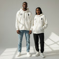 Striker No.8 Zip-Up Hoodie – White