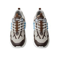 Men's Beige & Brown Wave Overlay Chunky Runner Sneakers