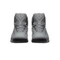 Cool Grey Suede Mid-Top Basketball Sneakers