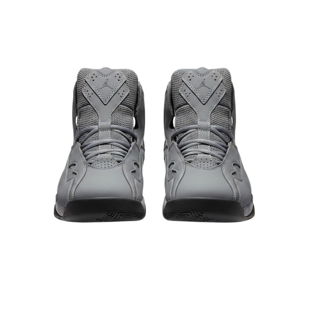 Cool Grey Suede Mid-Top Basketball Sneakers