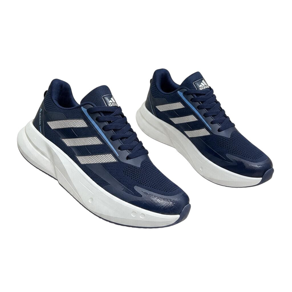 Men’s Navy Mesh Sneakers with Chunky White Soles