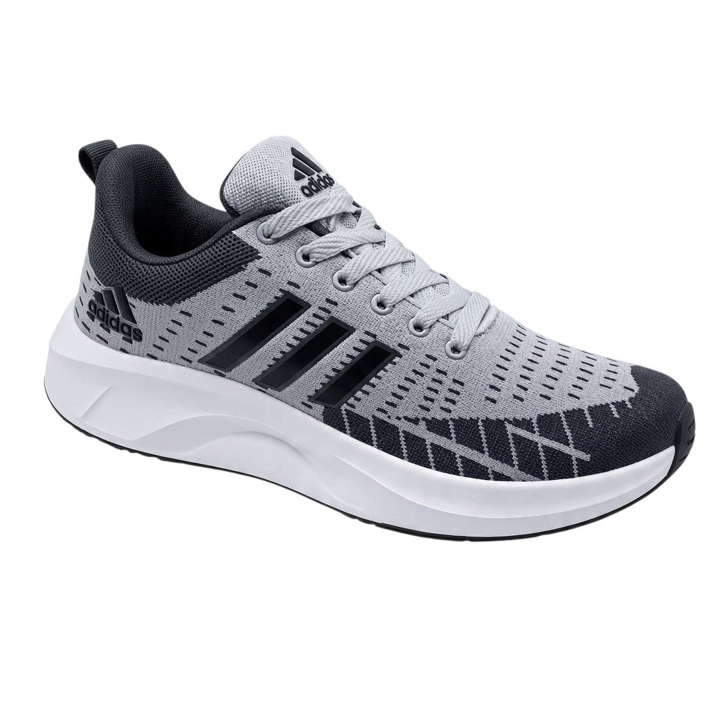 Patterned Knit Lace-Up Sneakers