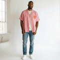 NY Bronx Camp Collar Shirt – Pink Stripe