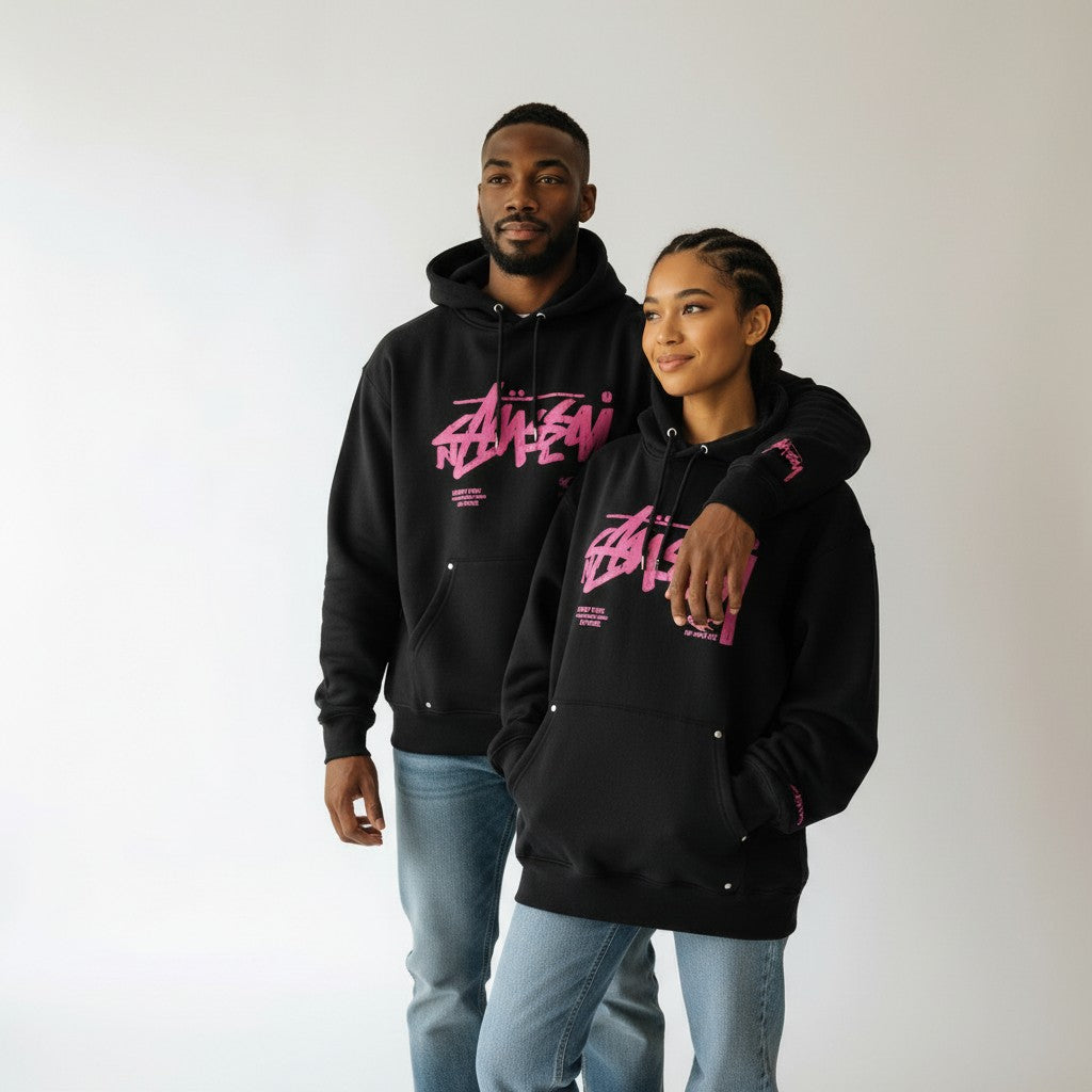 Fansen Graffiti Pullover Hoodie – Black