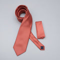 Orange pocket square tie