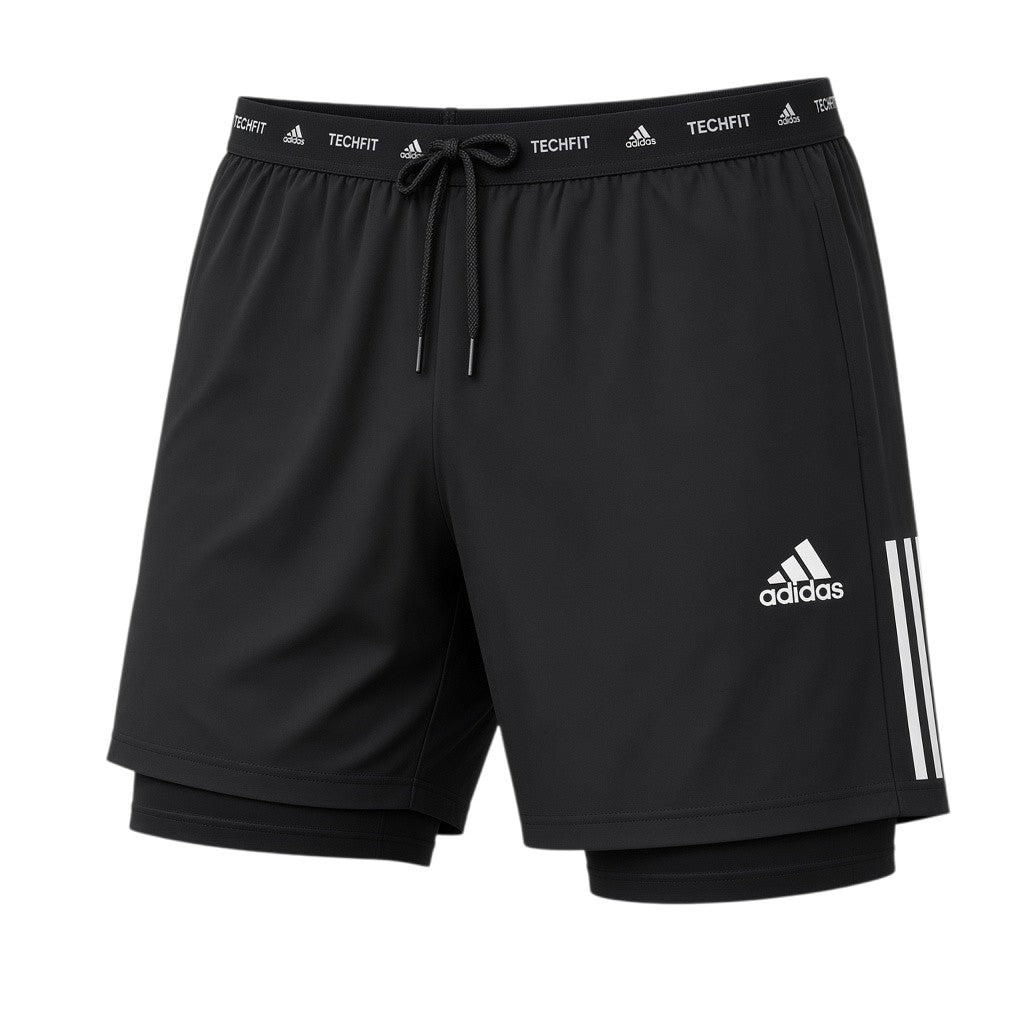 Black Contrast-Detail Panelled Training Shorts