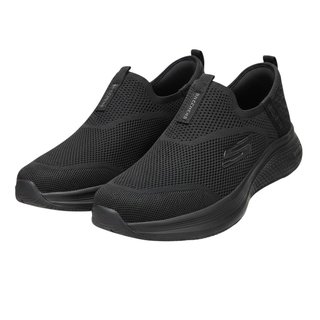 Men's Black Knit Slip-On Sneakers