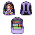 Black Purple Holographic Sofia the First 3D Kids School Backpack