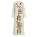 Ivory Floral Shimmer-Detail Abaya