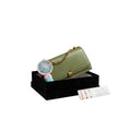 Quilted Leather Crossbody Bag with Mini Fan Set