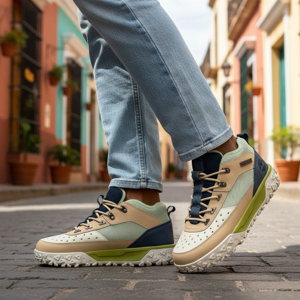 Geometric Low-Top Fashion Sneaker