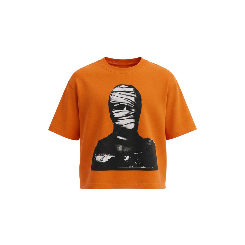 Men's Orange Pronto Studios Graphic Oversized T-Shirt