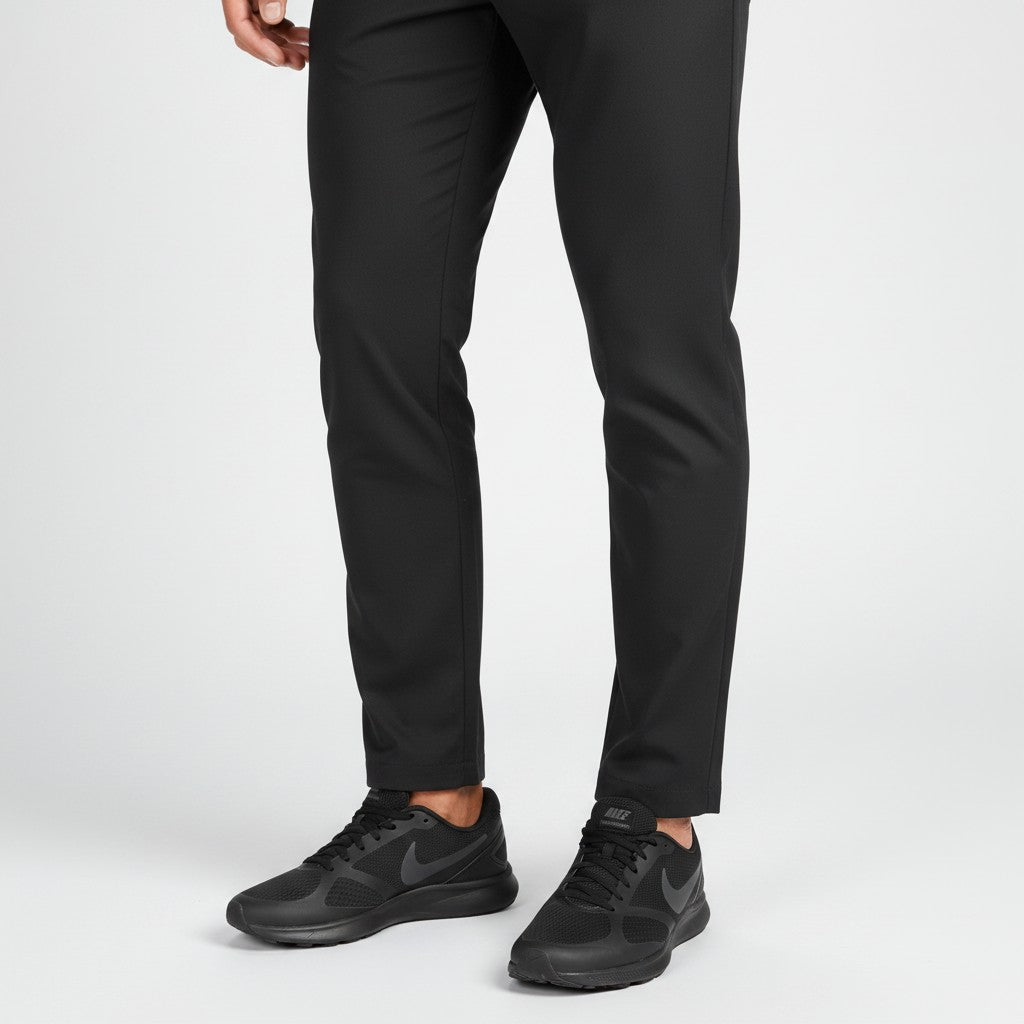 Men's All-Black Lace-Up Low-Top Sneakers