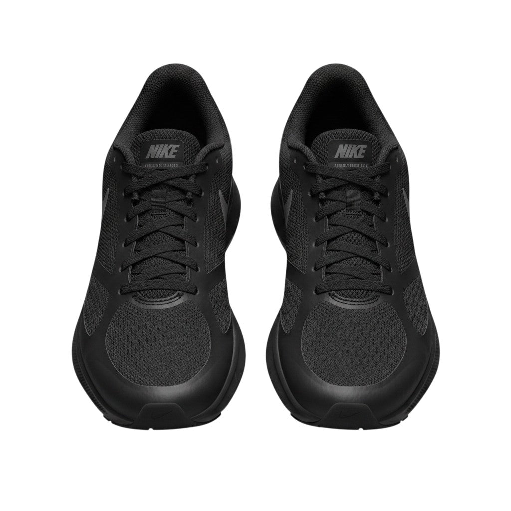 Men's All-Black Lace-Up Low-Top Sneakers