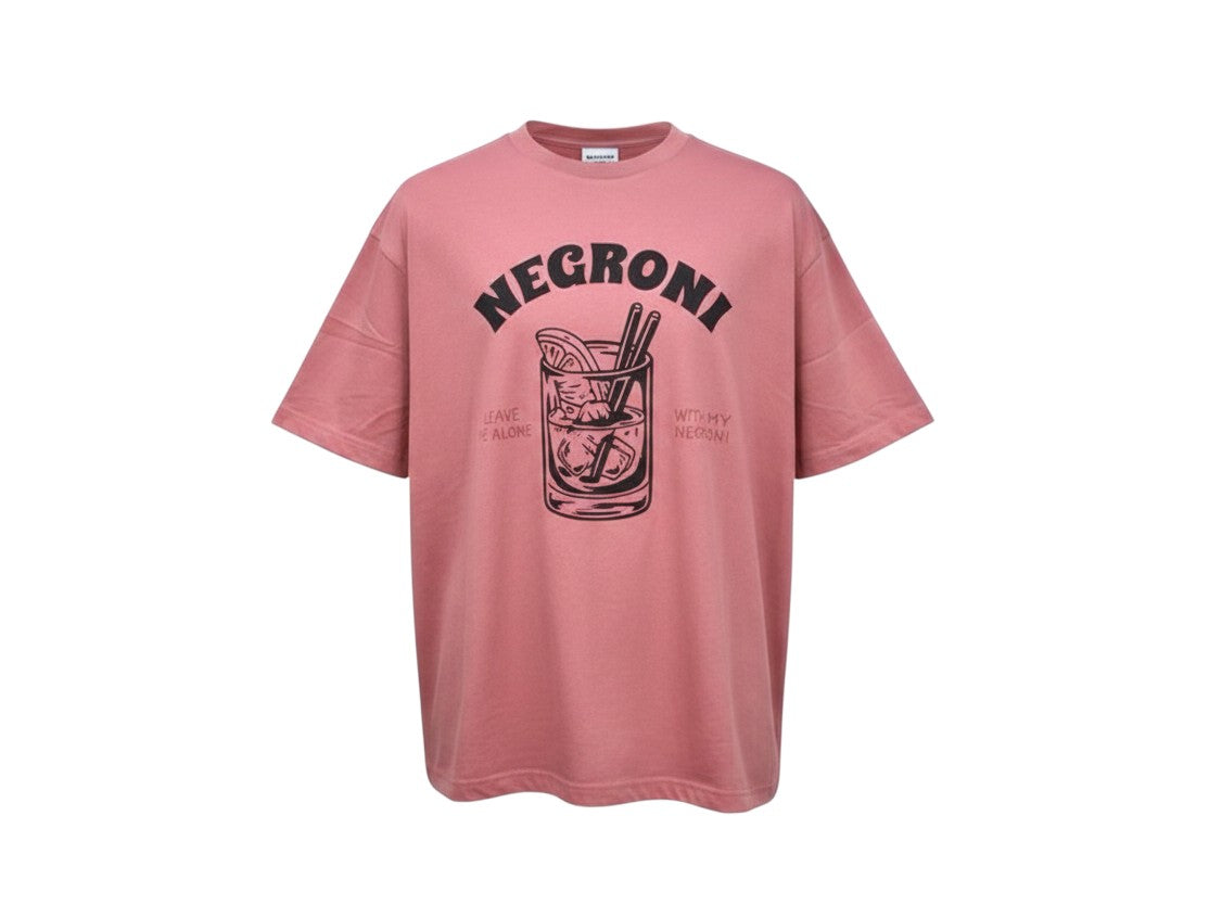 Negroni Cocktail Graphic Tee – Dusty Pink