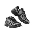 Men's Black & Silver Chunky Retro Running Sneakers