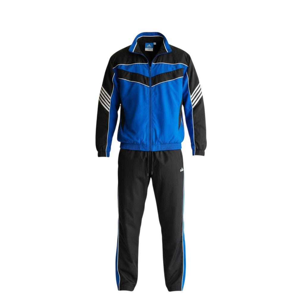 Men's Two-Piece Tracksuit Set - Blue & Black