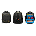 Black Gold Geometric 3D Panel Kids School Backpack