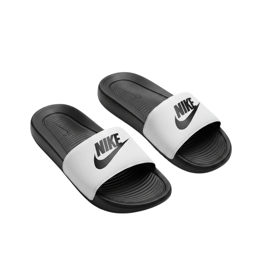 Men's Black & White Logo Slides