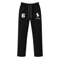 Black Graphic Drawstring Trousers