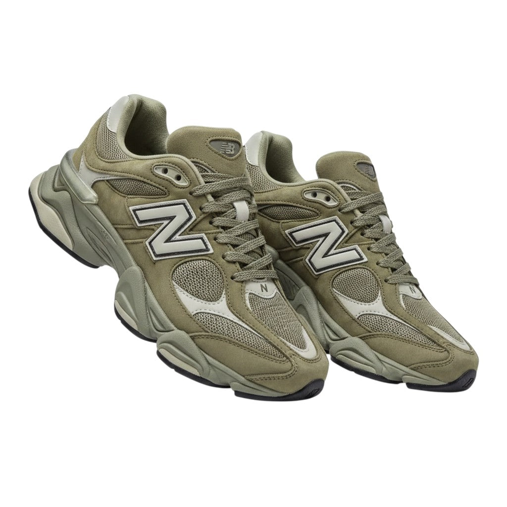 Men's Dark Green Chunky Retro Sneakers