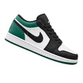 Green Contrast-Panel Lace-Up Sneakers