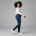 Washed Indigo Contrast-Stitch Jeans