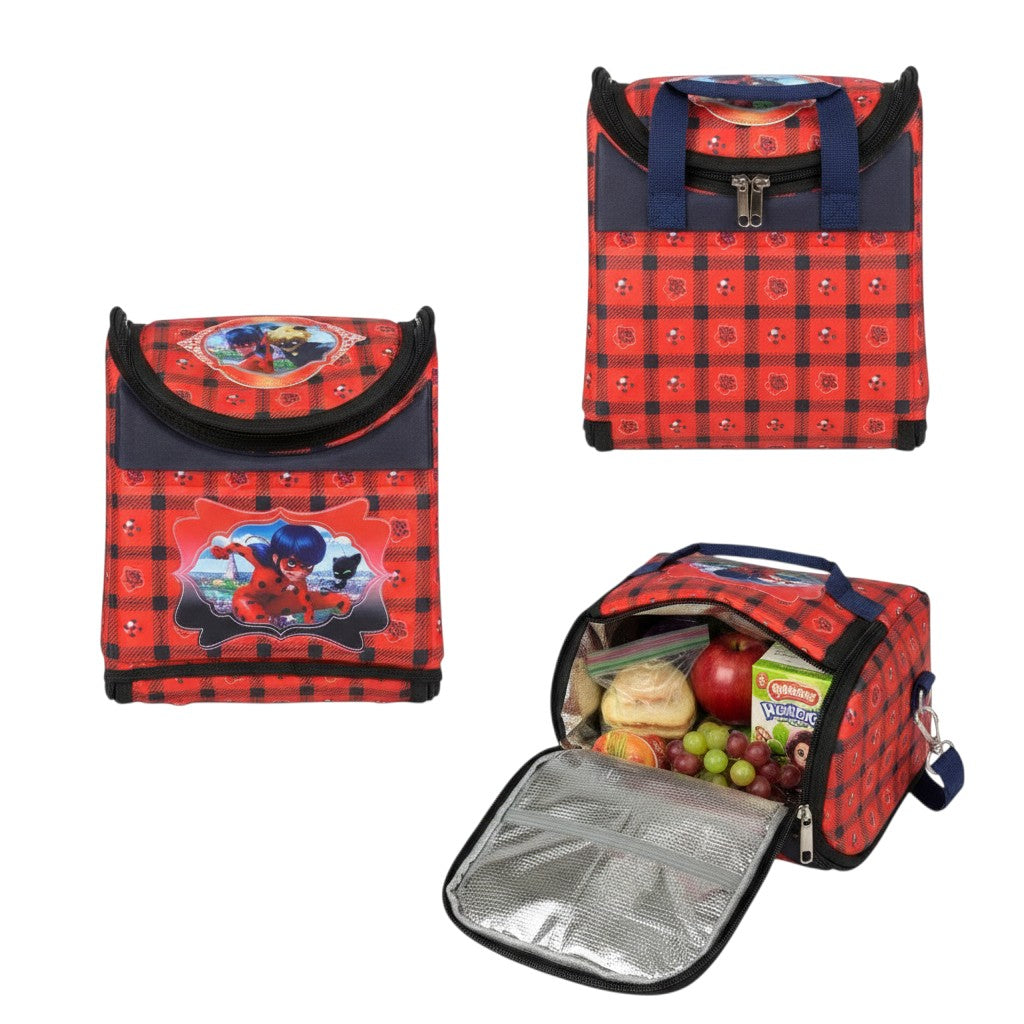 Red Miraculous Ladybug Cartoon Kids Lunch Bag