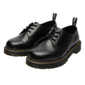 Men's Black Polished Leather Platform Derby Shoes