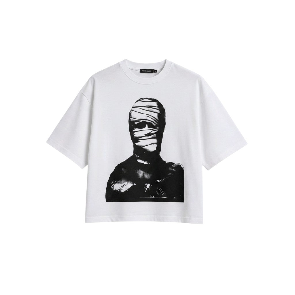 Men's White Pronto Studios Graphic Oversized T-Shirt