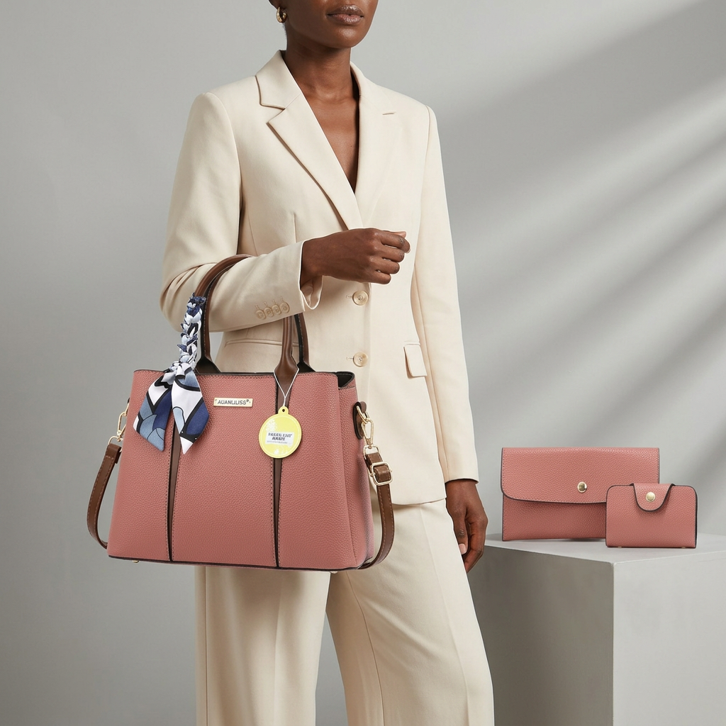 Dusty rose handbag model preview