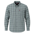 Grey-Green Check Long-Sleeve Twin-Pocket Shirt