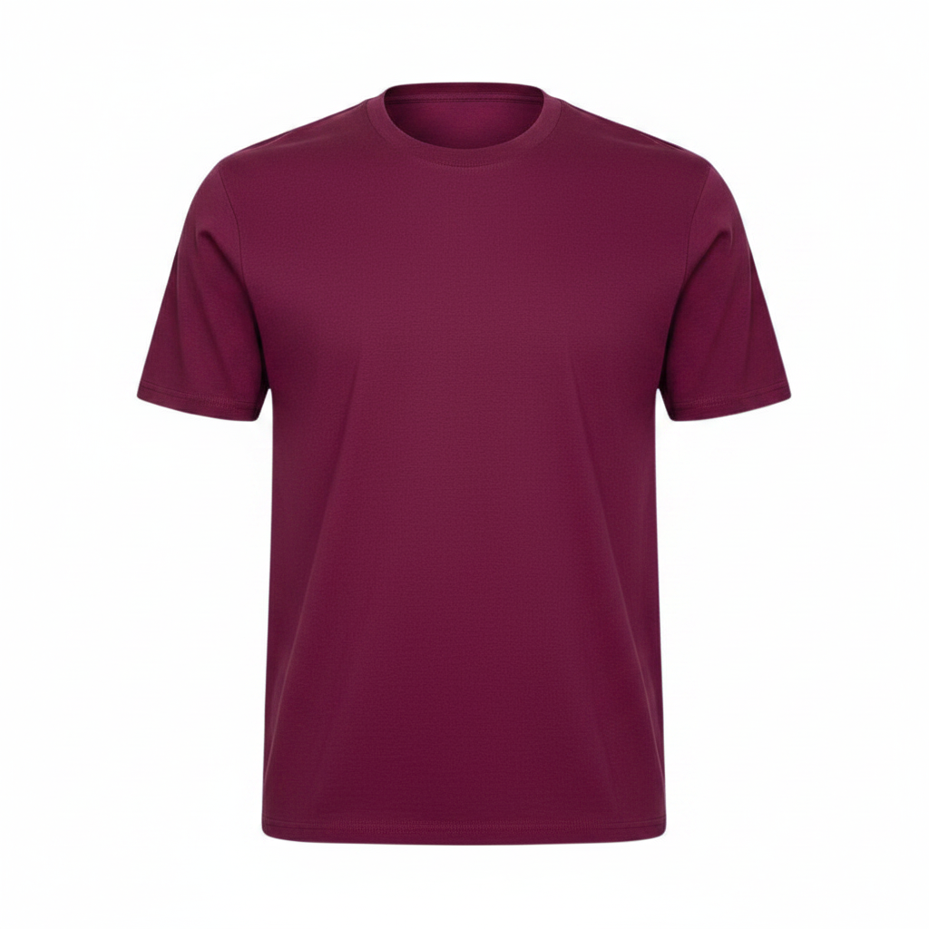 Premium Solid Colour Heavyweight Crew Neck Short-Sleeve T-Shirt