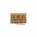 Crystal Geo Flap Chain Clutch – Black/gold/silver