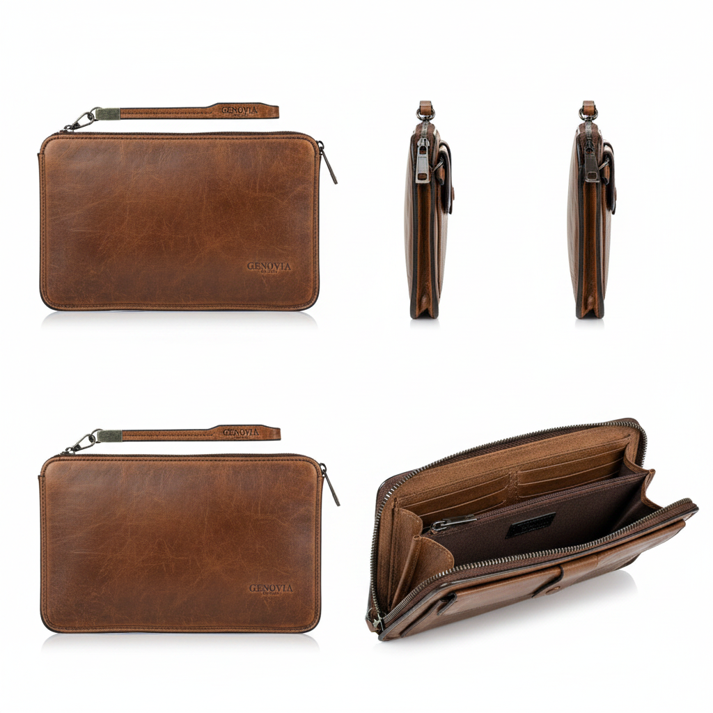 Genovia by Leici Cognac Brown Clutch – 3-in-1 Ghost